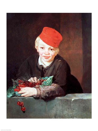 Framed Boy with the Cherries, 1859 Print