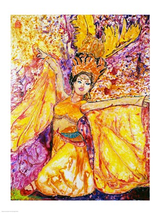 Framed Feather Dancer Print