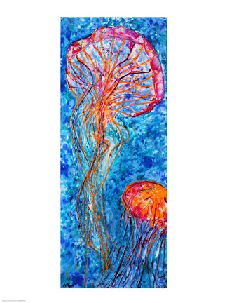 Framed Jellyfish Duo Print