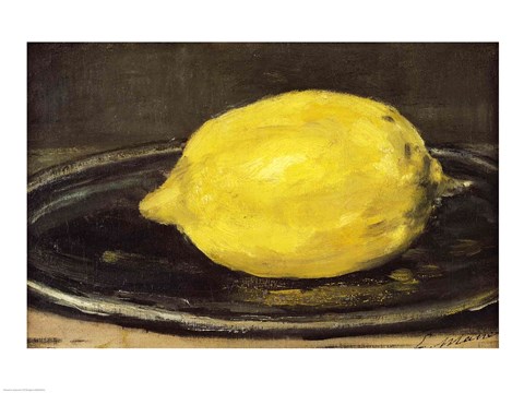 Framed Lemon, 1880 Print