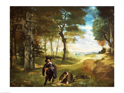 Framed Students of Salamanca, 1860 Print