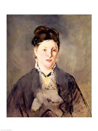 Framed Portrait of Madame Manet Print