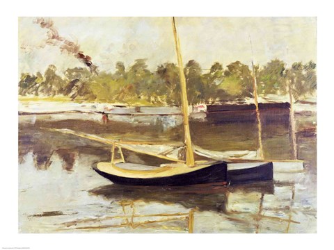 Framed Study of a boat at Argenteuil, 1874 Print
