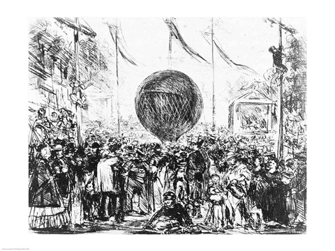 Framed Balloon, 1862 Print