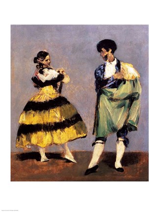 Framed Spanish Dancers, 1879 Print