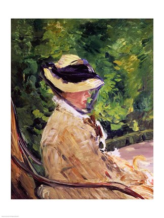 Framed Madame Manet at Bellevue Print