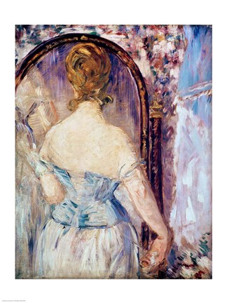 Framed Woman Before a Mirror Print
