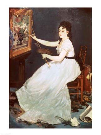 Framed Portrait of Eva Gonzales Print