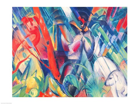 Framed In the Rain, 1912 Print