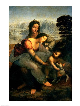 Framed Virgin and Child with St. Anne, c.1510 Print