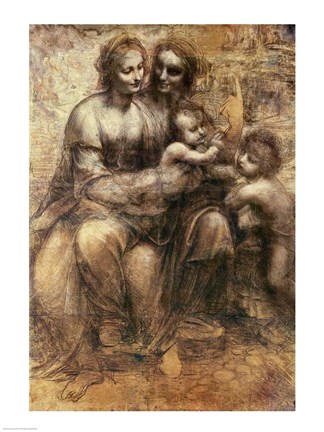 Framed Virgin and Child with SS. Anne and John the Baptist, c.1499 Print