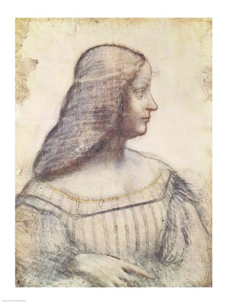 Framed Portrait of Isabella d&#39;Este Print