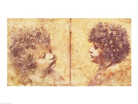 Framed Study of a child's head Print