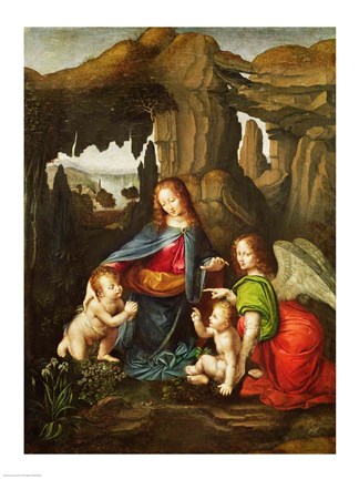 Framed Madonna of the Rocks Print