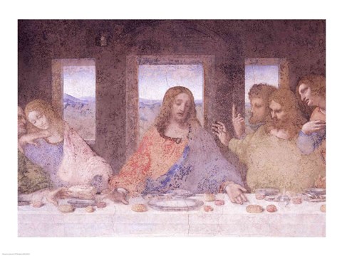 Framed Last Supper, (post restoration) D Print