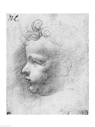 Framed Head of a child Print