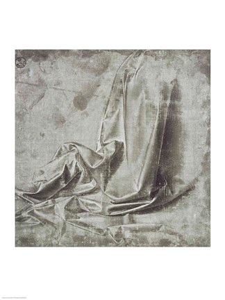 Framed Drapery study for a kneeling figure in Profil Perdu Print