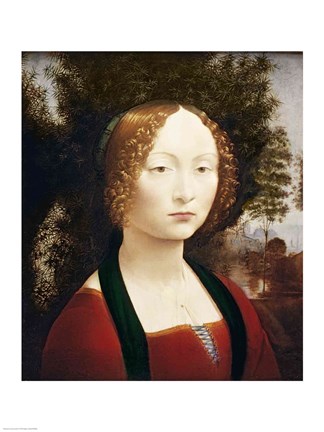 Framed Ginevra de&#39; Benci Print