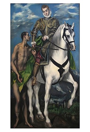 Framed Saint Martin and the Begger 1597-99 Print