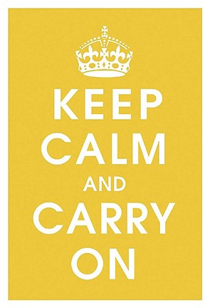 Framed Keep Calm (mustard) Print