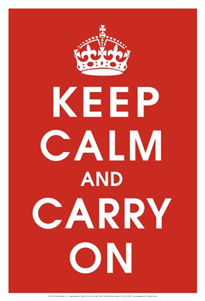 Framed Keep Calm (Red) Print