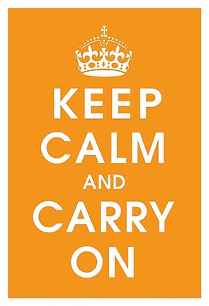 Framed Keep Calm (orange) Print