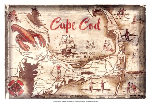 Framed Cape Cod Holiday Print