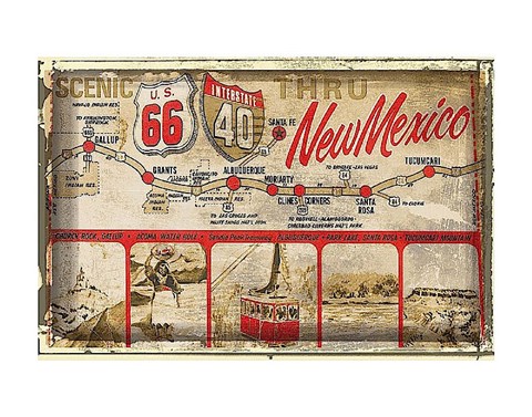 Framed Scenic US 66 thru New Mexico Print