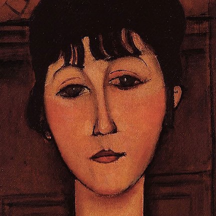 Framed Head of a Young Girl (detail) Print