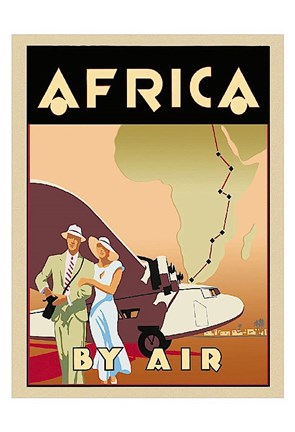 Framed Africa by Air Print