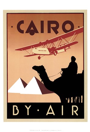 Framed Cairo by Air Print