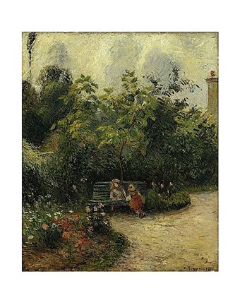 Framed Corner of a Garden at the Hermitage, 1877 Print