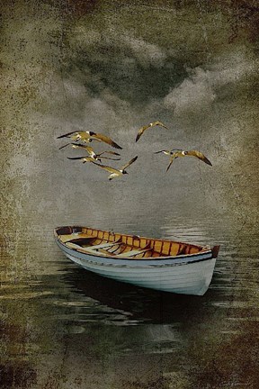 Framed Alone in the Mist Print