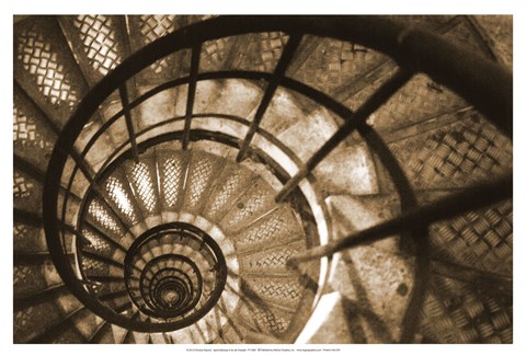 Framed Spiral Staircase in Arc de Triomphe Print