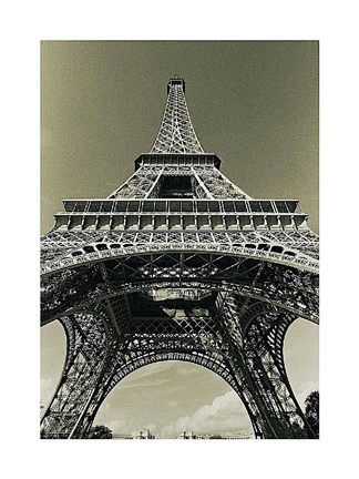 Framed Eiffel Tower Looking Up Print