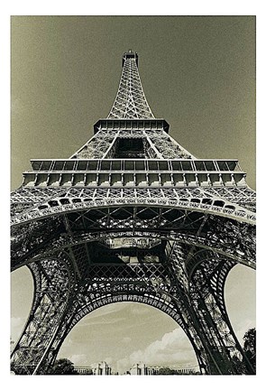 Framed Eiffel Tower Looking Up Print