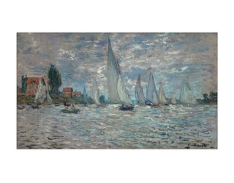 Framed Sailboats - Boat Race at Argenteuil, c. 1874 Print