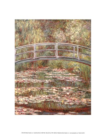 Framed Water Lily Pond, 1899 Print