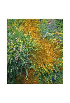 Framed Path in the Iris Garden Print