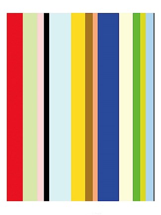 Framed Curry Stripe Print