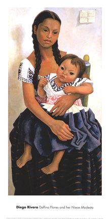 Framed Delfina Flores and her Niece Modesta Print