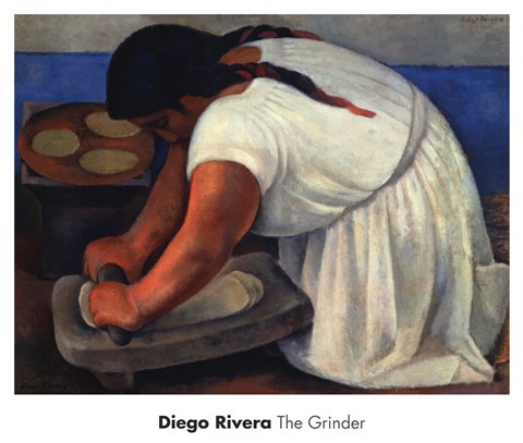 Framed Grinder (la molendera), 1926 Print