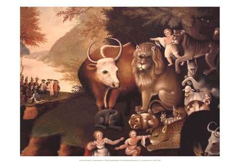 Framed Peaceable Kingdom Print
