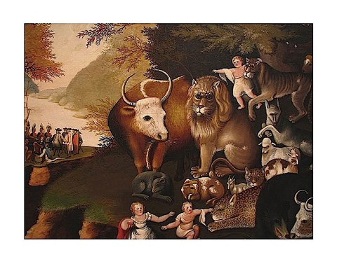 Framed Peaceable Kingdom Print
