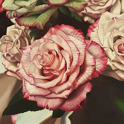 Framed Vintage Rose Print