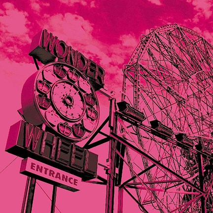 Framed Cotton Candy Wonder Wheel Print