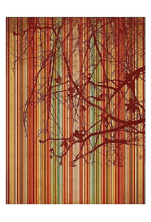 Framed Amber Stripe Print
