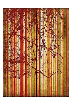 Framed Auburn Stripe Print