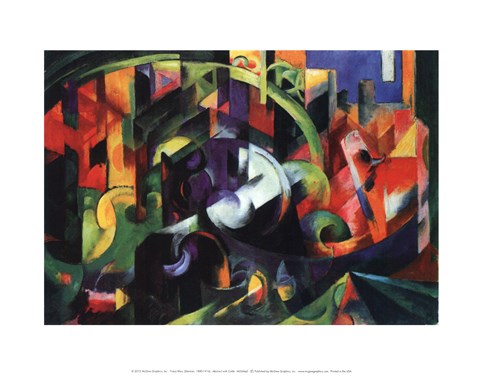 Framed Abstract with Cattle Print