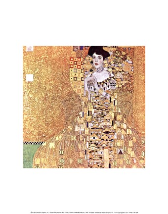 Framed Portrait of Adele Bloch-Bauer I, 1907 Print